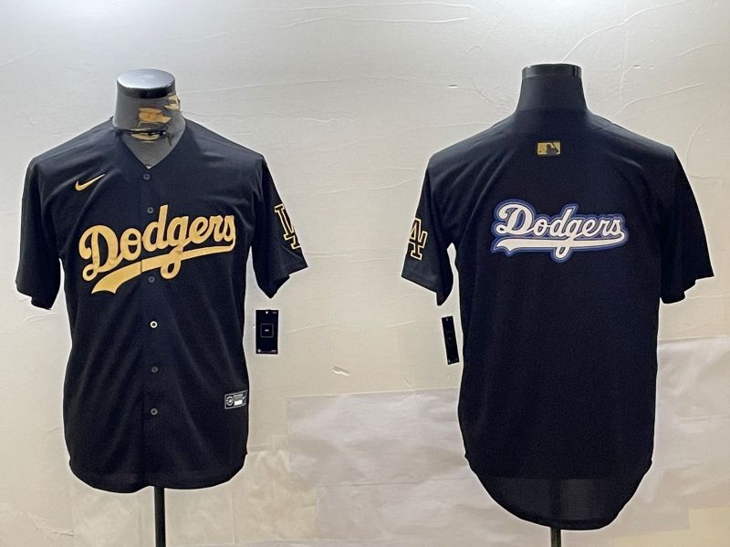 Men Los Angeles Dodgers Blank Black Gold Nike MLB Jersey style 0033->los angeles dodgers->MLB Jersey